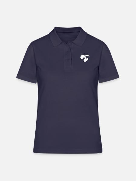 Hund Und Pferd Herz Geschenk - Frauen Polo Shirt - Navy