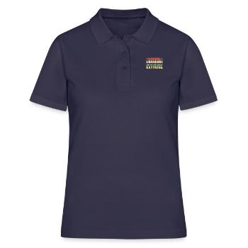 School Librarians Can Do Virtually Naything - Frauen Polo Shirt - Navy - Vorne - Ailine (174cm)