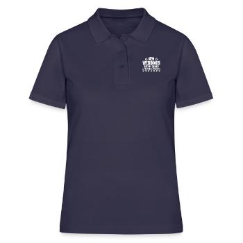 Les mariages sont mon cadeau de mariage Cardio Photographer - Polo Femme - bleu marine - Devant - Ailine (174cm)