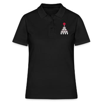 Bowling Kegeln Conception de boules - Polo Femme - noir - Devant - Ailine (174cm)
