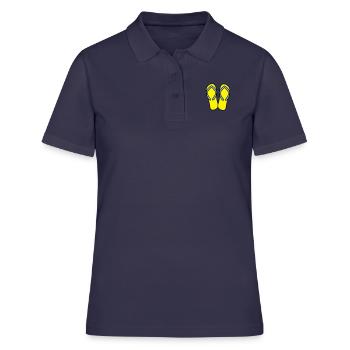 flip flops 02 - Frauen Polo Shirt - Navy - Vorne - Ailine (174cm)