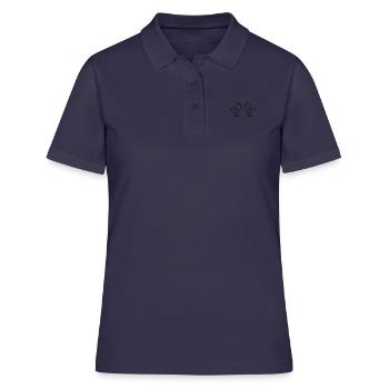 chicken liebe - Frauen Polo Shirt - Navy - Vorne - Ailine (174cm)