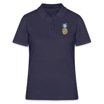 Ananas - ananas-amant - Polo Femme - bleu marine - Devant - Ailine (174cm)