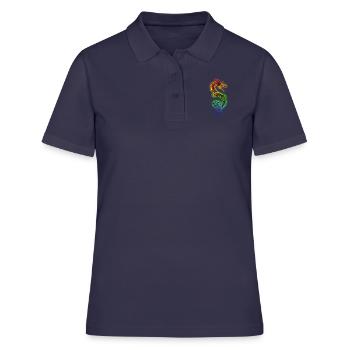 dragon Tattoo - Frauen Polo Shirt - Navy - Vorne - Ailine (174cm)