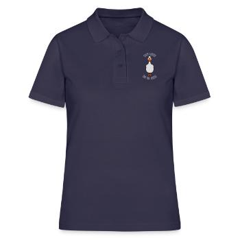 goose on the loose - Women's Polo Shirt - navy - Front - Ailine (174cm)