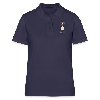 goose on the loose - Women's Polo Shirt - navy - Front - Ailine (174cm)