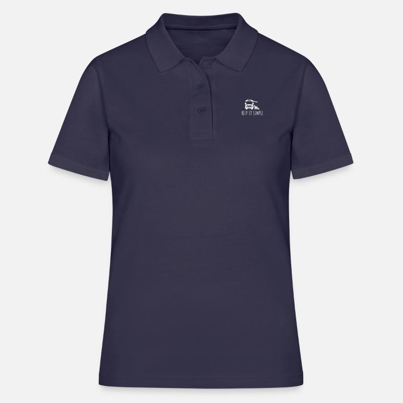 Camping Camping-car Keep it Simple Camping - Polo Femme - bleu marine