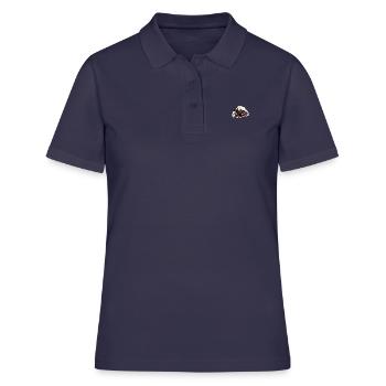 Illustration einer klassischen Dampflok - Frauen Polo Shirt - Navy - Vorne - Ailine (174cm)