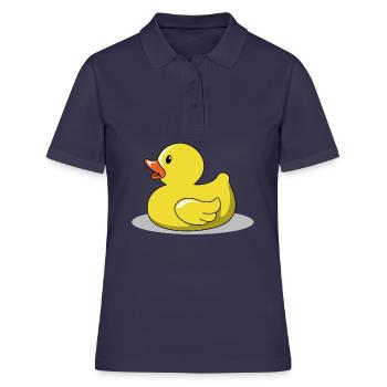 Gummiente Quietscheentchen Badeente Ente Lustige - Frauen Polo Shirt - Navy - Vorne - Ailine (174cm)