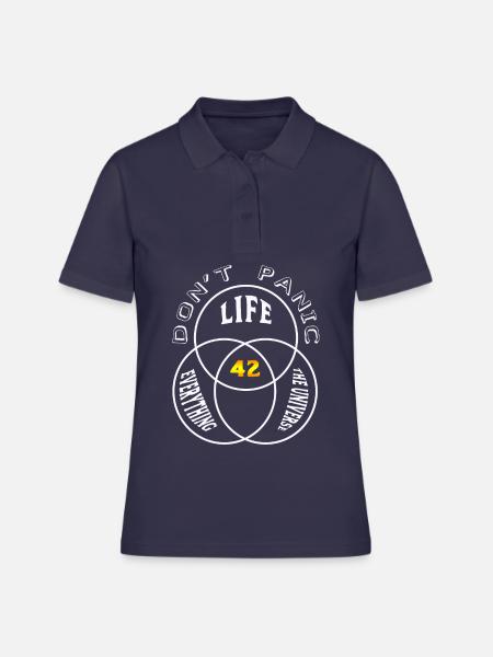 Dont Panic - Frauen Polo Shirt - Navy