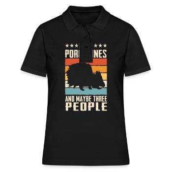 Porc-épic - Polo Femme - noir - Devant - Ailine (174cm)