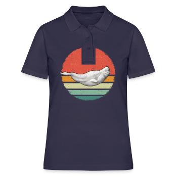 Beluga Wal Ozean Belugas Wale - Frauen Polo Shirt - Navy - Vorne - Ailine (174cm)