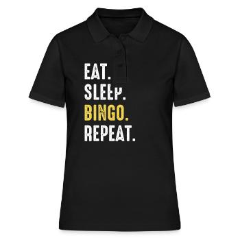 Bingo Gambling Loterie Joueurs de bingo - Polo Femme - noir - Devant - Ailine (174cm)