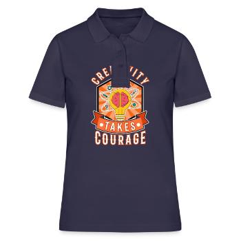 Creativity Takes Courage - Frauen Polo Shirt - Navy - Vorne - Ailine (174cm)