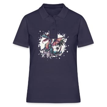 Vacances d’été du Dragon - Polo Femme - bleu marine - Devant - Ailine (174cm)