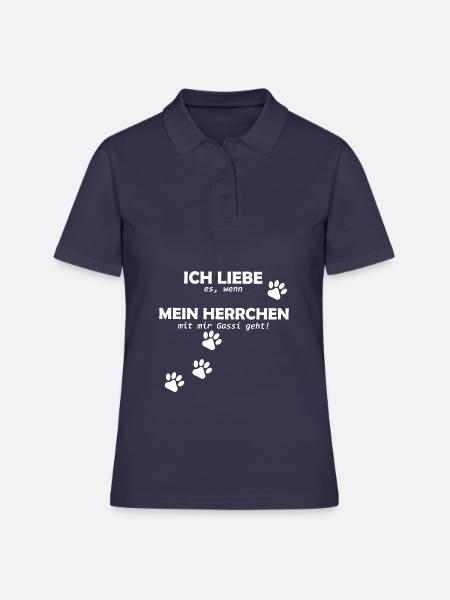 Hunde Spruch - Frauen Polo Shirt - Navy