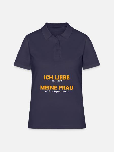 Fliegen Spruch Geschenk - Frauen Polo Shirt - Navy