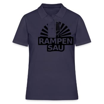Rampensau Bühne Comedian Sänger - Frauen Polo Shirt - Navy - Vorne - Ailine (174cm)