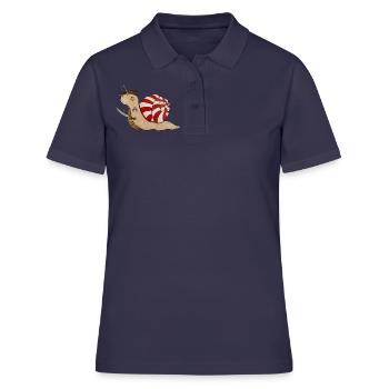 Escargot pirate, Escargot pirate, Boucanier - Polo Femme - bleu marine - Devant - Ailine (174cm)