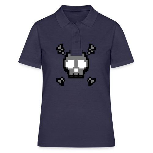 Pixel Skull Totenschädel - Frauen Polo Shirt