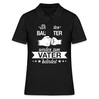 Bauleiter Beruf Baustelle Bauarbeiter Spruch Vater - Frauen Polo Shirt - Schwarz - Vorne - Ailine (174cm)