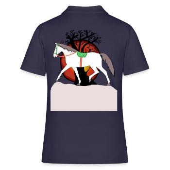 Chevaux Cheval Conte de fées Conte de fées Personnage Enfants - Polo Femme - bleu marine - Dos - Ailine (174cm)