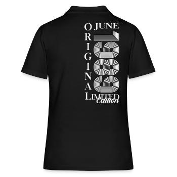 Original June 1989 Born 1989 35th Birthday 89 - Women's Polo Shirt - black - Back - Ailine (174cm)