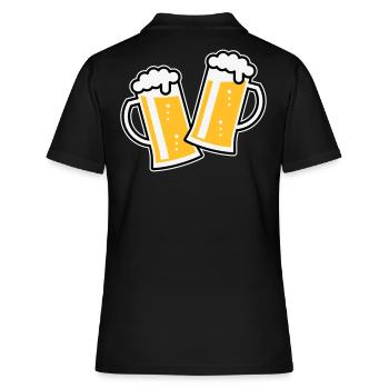 2 chopes à bière Toast (bière / chope à bière / 3C) - Polo Femme - noir - Dos - Ailine (174cm)