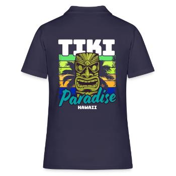 Tiki Paradise Tiki Bar Hawaii Été - Polo Femme - bleu marine - Dos - Ailine (174cm)
