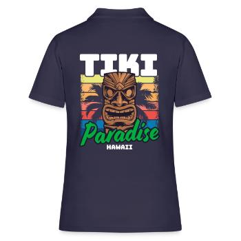 Tiki Paradise Tiki Bar Hawaii Été - Polo Femme - bleu marine - Dos - Ailine (174cm)