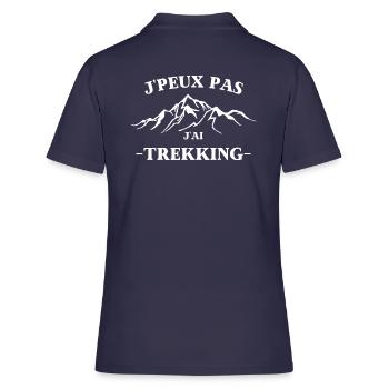 je peux pas j'ai trekking - Polo Femme - bleu marine - Dos - Ailine (174cm)
