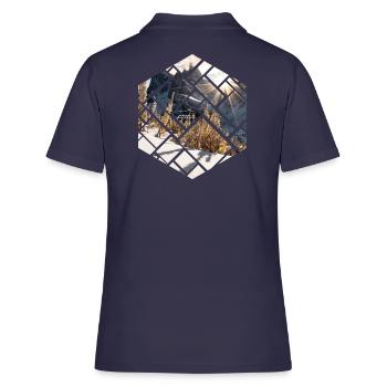 Dolomites Seceda Paysage hivernal - Polo Femme - bleu marine - Dos - Ailine (174cm)