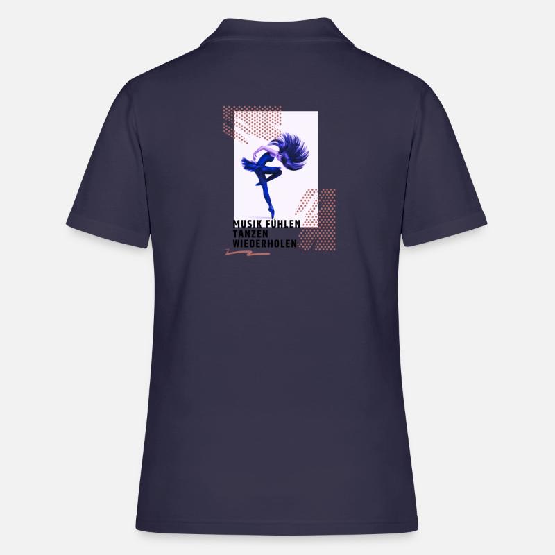 Dance, Feel Music, Dancing, Repeat, Gift - Women's Polo Shirt - navy