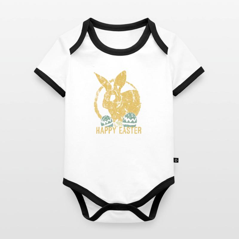 Easter Organic Baby Contrasting Bodysuit