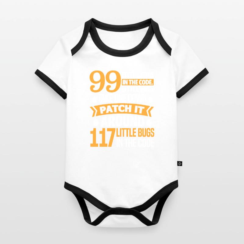 Programmeur code cadeau codeur informatique Body Bébé bio contrasté manches courtes
