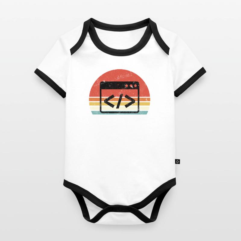 I Hate Programming Programmer Coding Organic Baby Contrasting Bodysuit