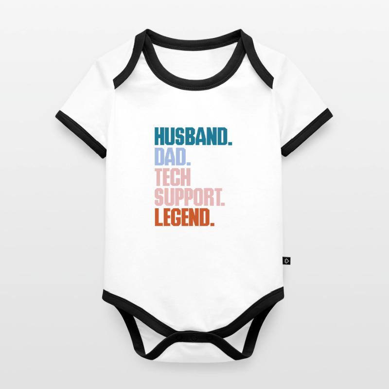 Technical Support Computer It Admin Gift Organic Baby Contrasting Bodysuit