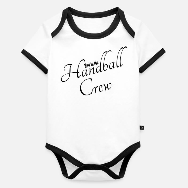 Handball Corps de bébé - Body Bébé bio contrasté manches courtes - blanc/noir