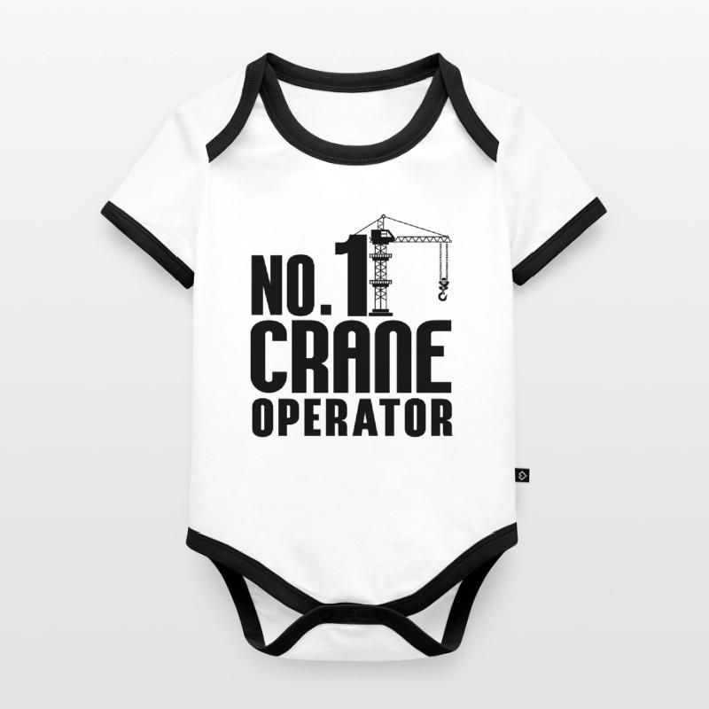 Crane Operator Construction Construction Profession Gift Idea Organic Baby Contrasting Bodysuit