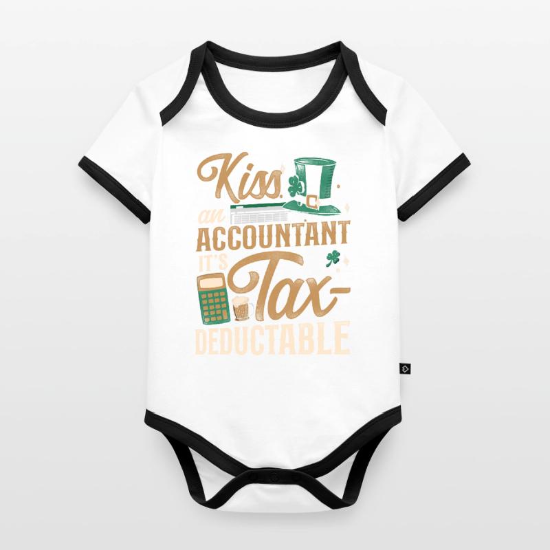 Comptable Comptable Comptable Comptabilité Body Bébé bio contrasté manches courtes