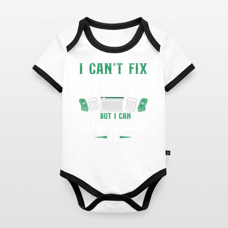 Comptable Comptable Comptable Comptabilité Body Bébé bio contrasté manches courtes