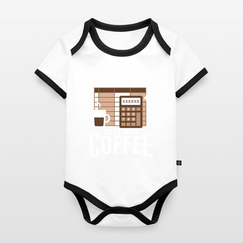 Comptable Comptable Comptable Comptabilité Body Bébé bio contrasté manches courtes