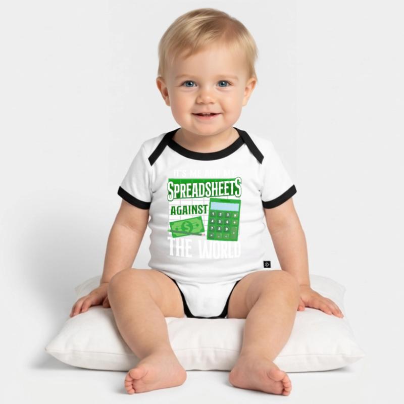 Comptable Comptable Comptable Comptabilité Body Bébé bio contrasté manches courtes