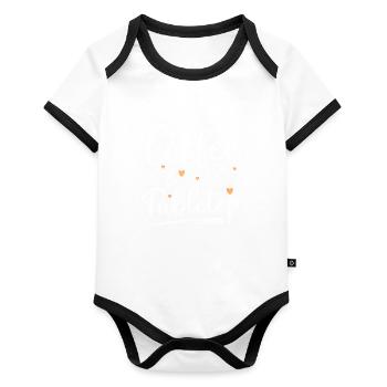 Board Game Board Dice Player - Organic Baby Contrasting Bodysuit - white/black  - Front