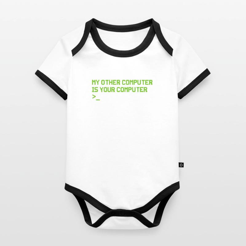 Hacker Coder Computer Hacking Cadeau Body Bébé bio contrasté manches courtes