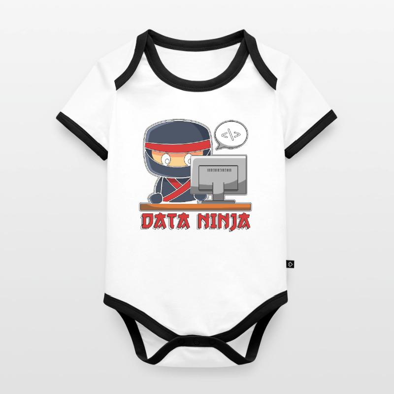 Data Mining Data Ninja Programmer Machine Learning Baby Bio-Kurzarm-Kontrastbody