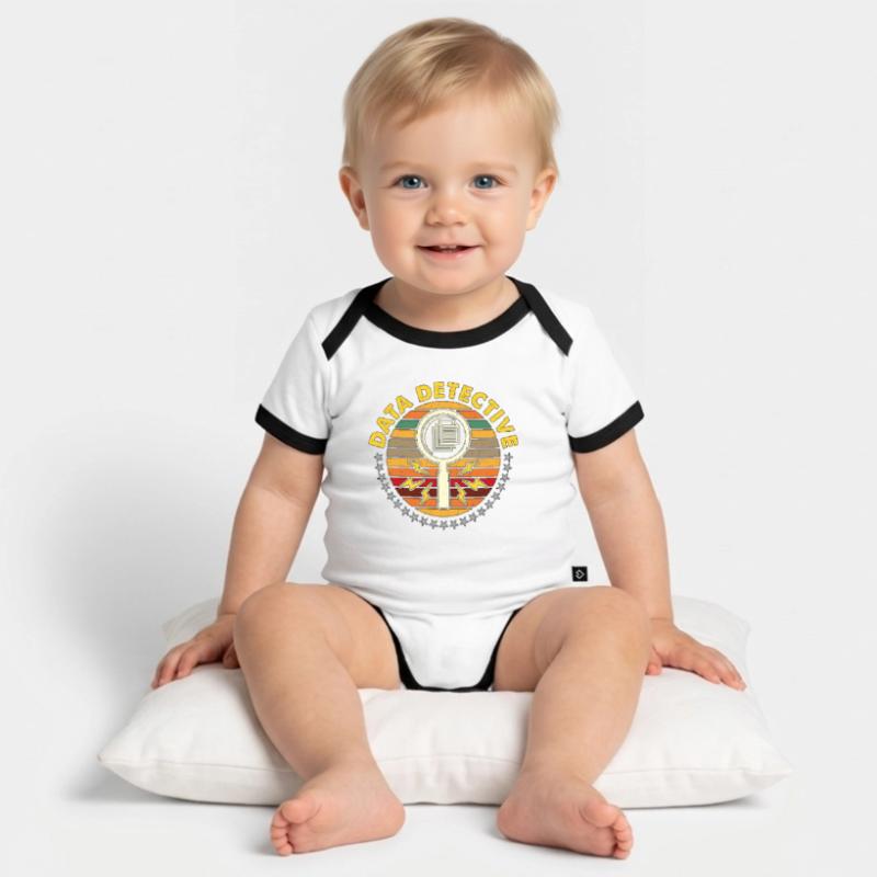 Data Analyst Data Detective Statistics Programmer Organic Baby Contrasting Bodysuit