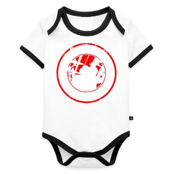 Music Guitar Concert - Organic Baby Contrasting Bodysuit - white/black  - Front