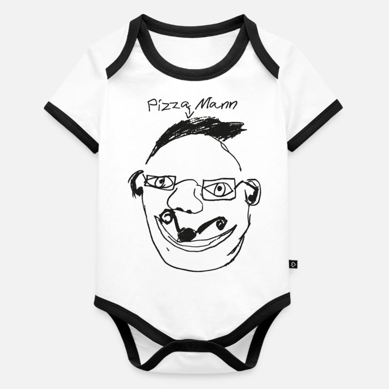Pizzaïolo Man Body Bébé bio contrasté manches courtes