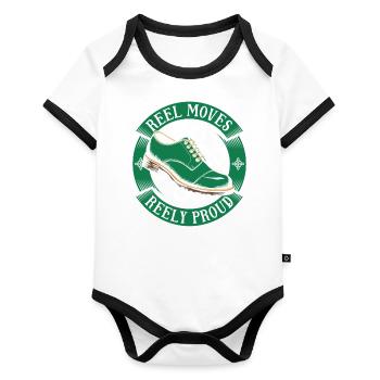Irish Dance Irischer Tanz - Organic Baby Contrasting Bodysuit - white/black  - Front